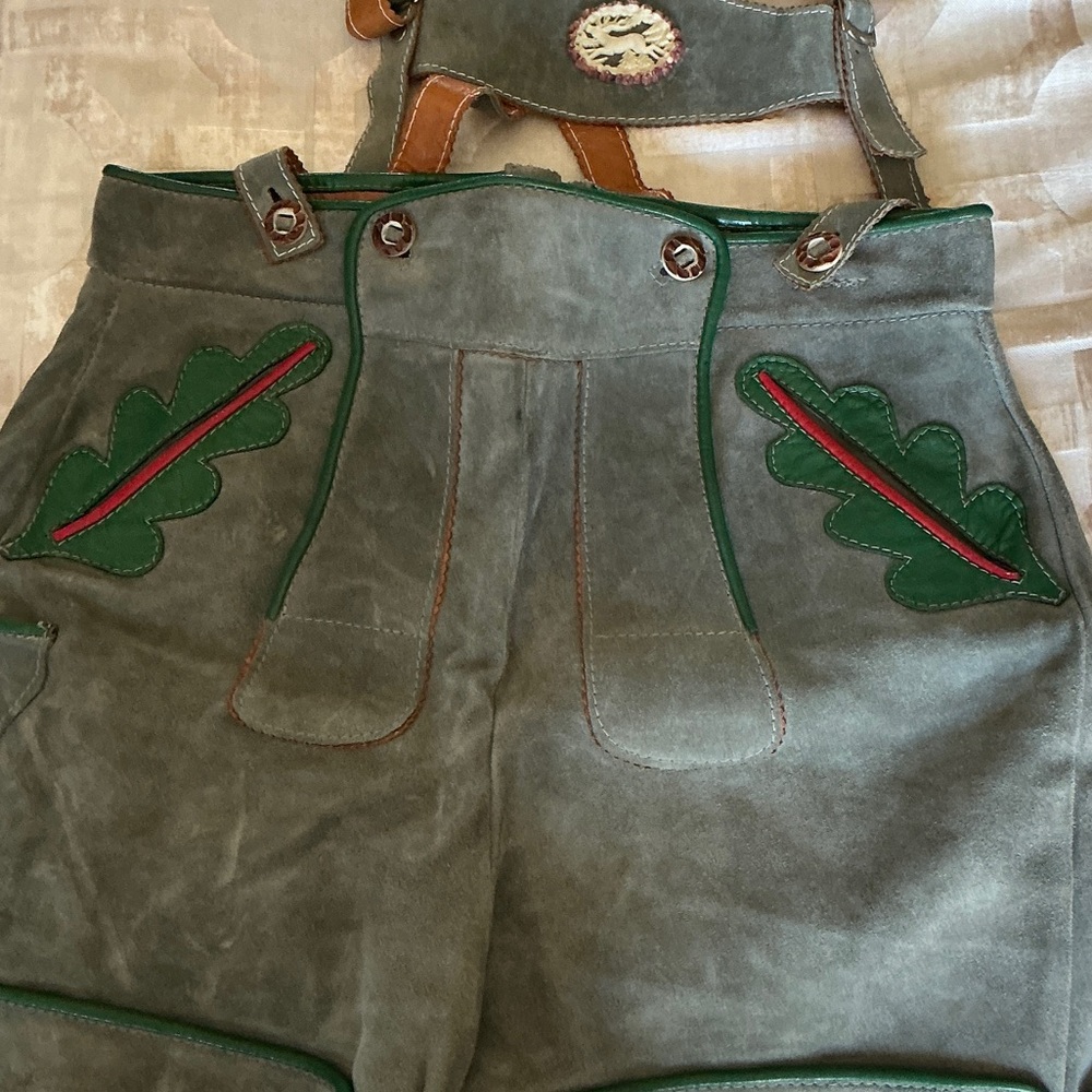 Traditional Men's Lederhosen in Green